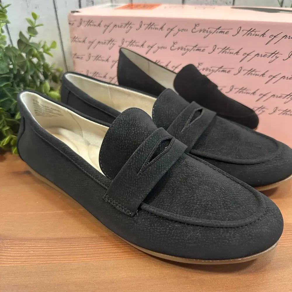 Kensie‎ Women's Yelena Canvas Loafers Black Size 8.5